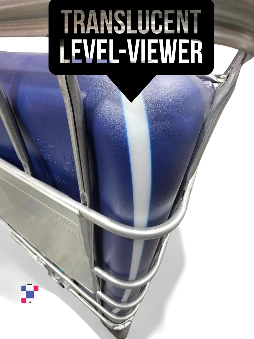 1000 Litre 275 Gallon Reconditioned Blue UV-Light Protection Previous-Food-Use IBC Tote - Image 4