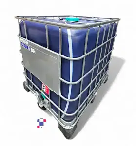 1000 Litre 275 Gallon Reconditioned Blue UV-Light Protection Previous-Food-Use IBC Tote - Image 3