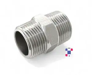 3/4" Male x 3/4" Male NPT Thread Stainless Steel 304 Pipe Fitting - Image 2