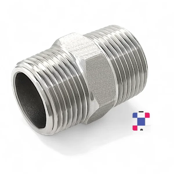 3/4" Male x 3/4" Male NPT Thread Stainless Steel 304 Pipe Fitting - Image 2