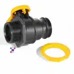 2" male npt valve assembly with ball and 2” camlock/quick connect