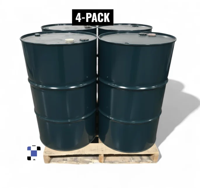 4 pack 55 gallon reconditioned non un tight head steel drum green ($54.15/pc)