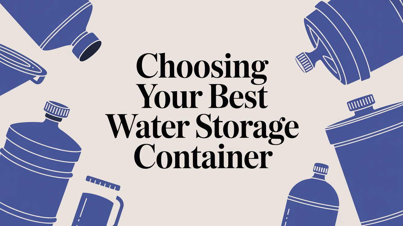 Choosing Your Best Water Storage Container