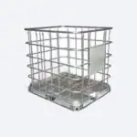 schutz reconditioned ibc tote cage only external metal cage and metal pallet assembly