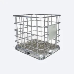 schutz reconditioned ibc tote cage only external metal cage and metal pallet assembly