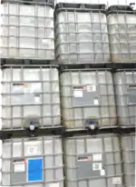 1000 litre 275 gallon unwashed previous food use ibc tote with 2 inch butterfly ball valve