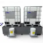 little giant® double ibc spill control station sst ibc 2 400 gallon grey
