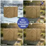 600d thick ibc tote cover waterproof weather protection for 275 gal 1000l water tank tan
