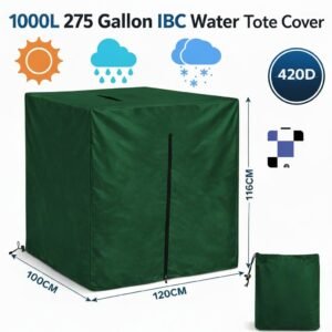 600d thick ibc tote cover waterproof weather protection for 275 gal 1000l water tank black