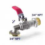 3/4" tap/faucet, brass lever garden tap, easy turn on/off lever handle