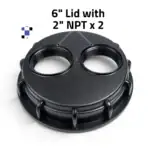 6 inch ibc tank top lid with two 2" npt female inlets