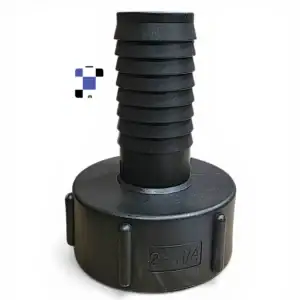 2" female buttress coarse thread to 1 1/4" hose barb hose fitting