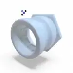 2 inch female buttress/coarse thread to 2" male camlock/quick connect adapter white