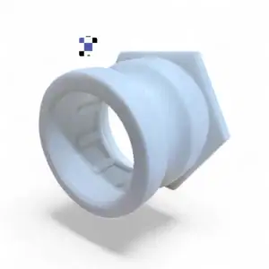 2 inch female buttress/coarse thread to 2" male camlock/quick connect adapter white