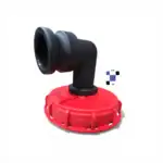 6 inch male ibc fill lid screw cap w/90 degree elbow to 2 inch male camlock e200 to 2 inch male