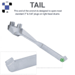 aluminum drum wrench — non sparking bung wrench tool for 10, 15, 20, 30 & 55 gallon barrels