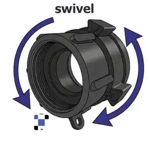 2" female npt swivel to 2" buttress coarse thread adapter