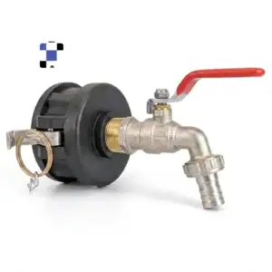 2" female camlock to 3/4" tap/faucet, brass lever garden tap with easy turn on/off lever handle