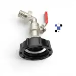 2" buttress coarse thread to 3/4" tap/faucet, brass lever garden tap with easy turn on/off lever handle
