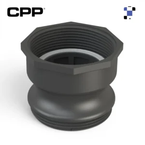 cpp 2’’ short camlock male with 20b x s60x6 female, gasket. sku:cmasl20udnb027