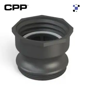 cpp 2’’ short camlock male with 20b x s60x6 female, gasket. sku:cmasl20udnb027