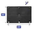 high quality plastic marking plate for ibc tank/totes with easy hook clip mechanism