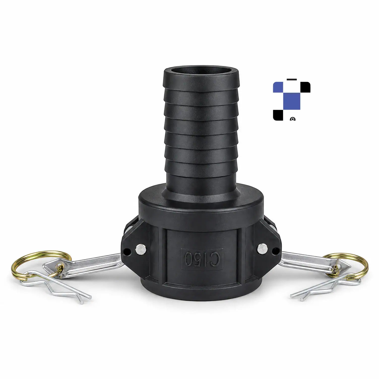1 1/2" c150 female camlock to 1 1/2" male hose barb 1 1/2" c150 female camlock to 1 1/2" male hose barb