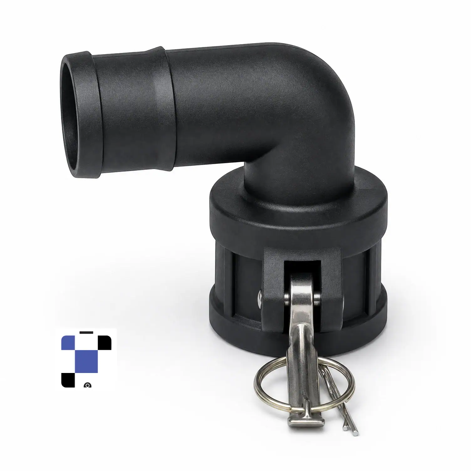 2 inch female camlock b200 to 2 inch hose barb polypropylene elbow ibc adapter 2 inch female camlock b200 to 2 inch hose barb polypropylene elbow ibc adapter