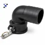 3 inch female camlock b300 to 3 inch hose barb polypropylene elbow ibc adapter