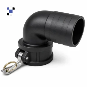 3 inch female camlock b300 to 3 inch hose barb polypropylene elbow ibc adapter