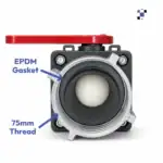 2 inch ibc ball valve assembly 75mm for schutz ibc tote bottles polypropylene with epdm gasket and 2 inch camlock/quick connect