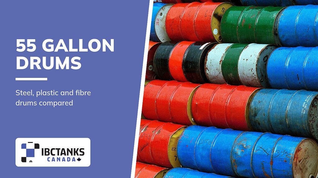 A Complete Guide to 55 Gallon Barrel Drums - IBC Tanks Canada (Colourful stacked steel drums)
