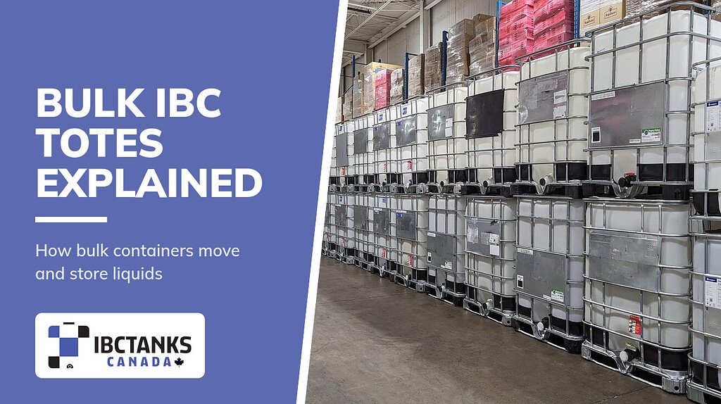 Your Guide to Bulk Container IBC Totes - IBC Tanks Canada (Long rows of IBC totes stored in a warehouse)